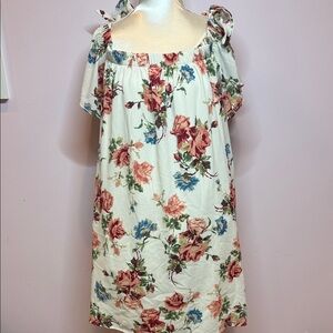 Ripe Maternity Floral Midi Dress - Cream, Red, Blue